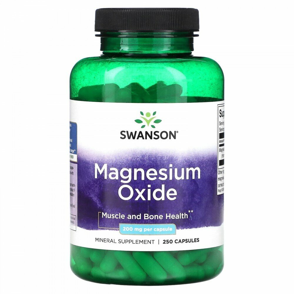 Magnesium, 200 мг, 230 г, 250 шт.