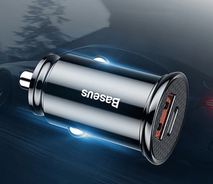 Зарядный комплект Baseus Circular Plastic A+C 30W PPS Car Charger 30 Вт