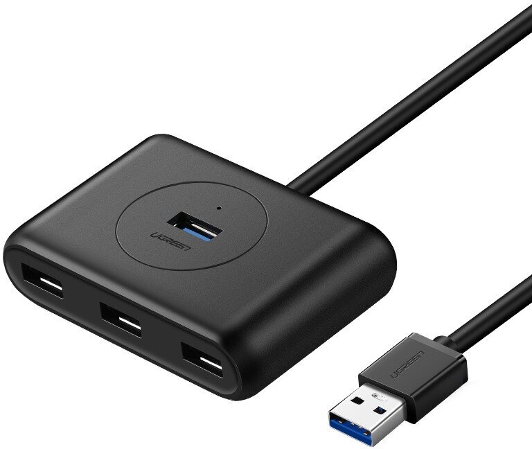 USB Хаб UGREEN CR113 (20291) USB 3.0 Hub. Длина 1 м. Цвет: черный