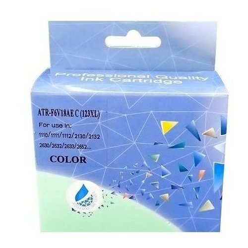 Картридж Aquamarine ATR-F6V18AE (HP 123XL Color) Трехцветный / Tri-colour, 330 стр, совместимый