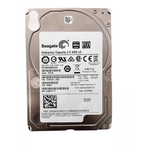 Жесткий диск Seagate 1FM102 2Tb SATAIII 25 HDD 3672500₽