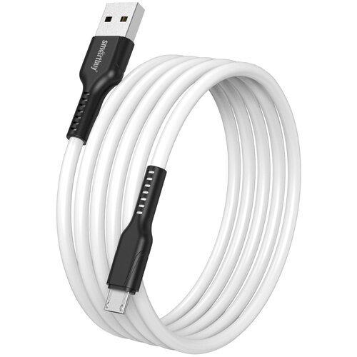 smartbuy дата кабель smartbuy usb micro usb белый длина 1 2 м до 1 а ik 12r white Кабель для зарядки и передачи данных S21 MicroUSB белый, 2.4 А, сил, 1 м, Smartbuy (iK-12-S21bw)