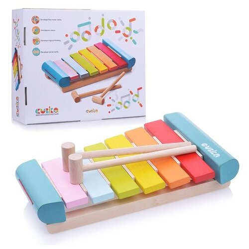 CUBIKA Музыкальная игрушка Ксилофон дерево развивающий разноцветный для детей от 15 лет 2240₽
