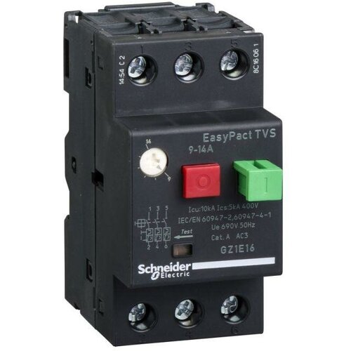 GZ1E16 Автоматический выключатель защиты двигателя Schneider Electric EasyPact GZ1 9-14А