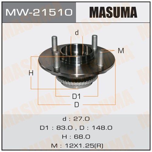 MASUMA MW-21510 Подшипник зад.ступ.[ступица]