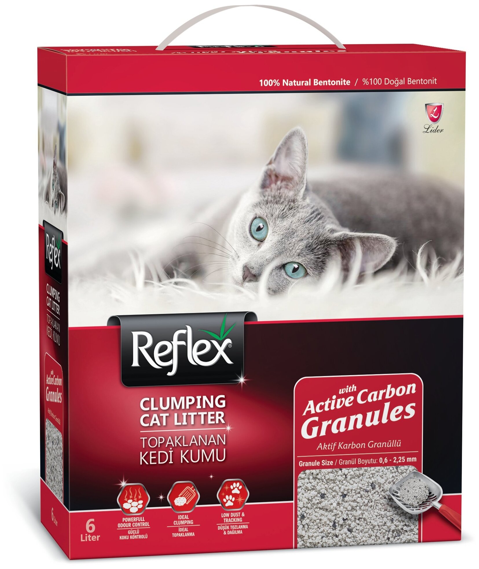 Наполнитель LIDER PETFOOD Комкующийся бентонитовый Reflex для кошачьего туалета сверхпрочное комкование 6 л - фотография № 12