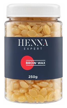 Henna Expert воск Brow Wax для коррекции бровей 250 мл 250 г кремовый