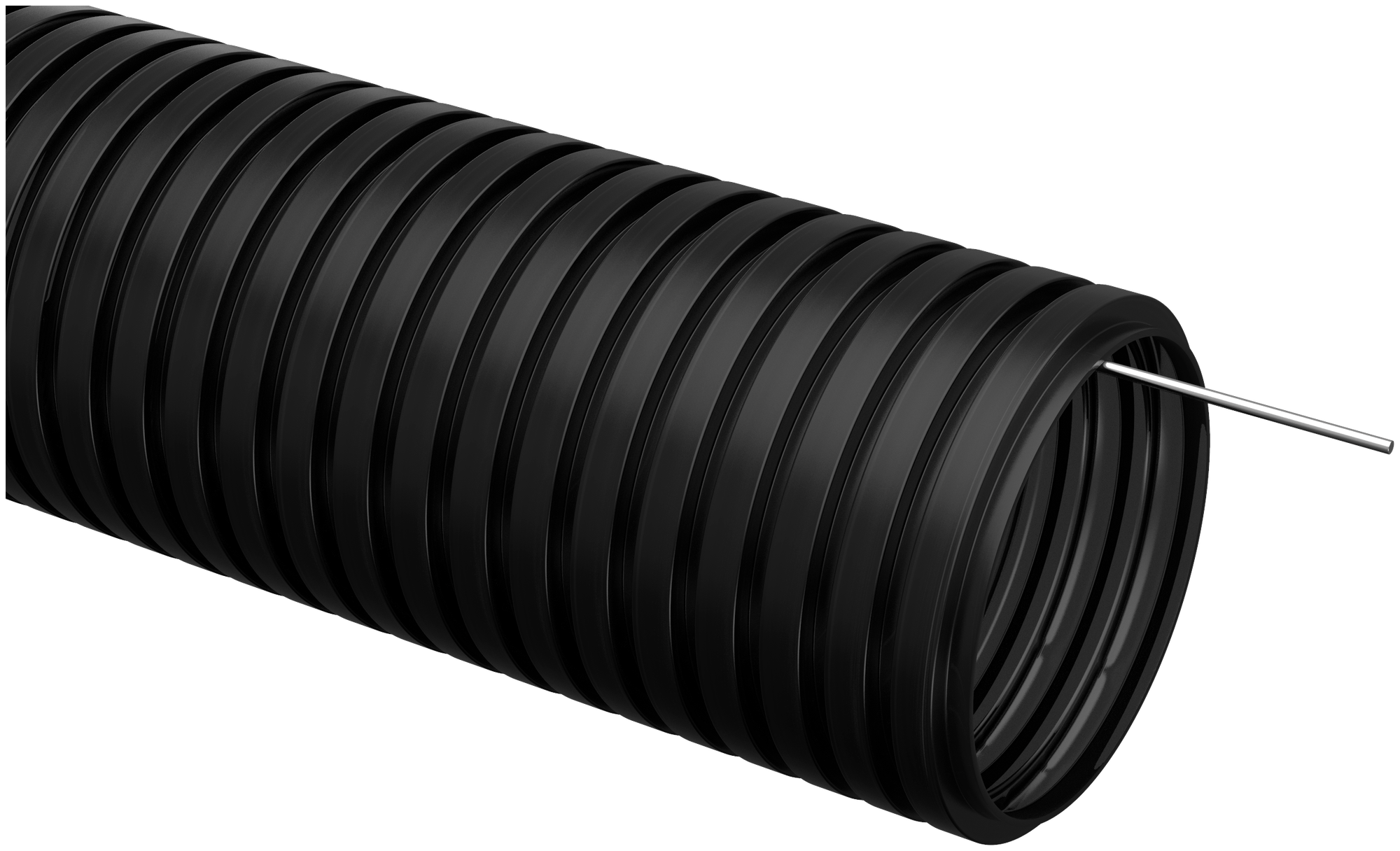 Труба гофрированная ПНД d20мм с протяжкой черн. (уп.25м) IEK CTG20-20-K02-025-1 - фотография № 4