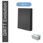 Умный беспроводной выключатель GRITT Evolution 1кл. черный комплект: 1 выкл. IP67, 1 реле 1000Вт 433 + WiFi с управлением со смартфона - изображение