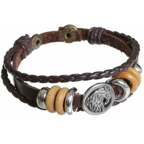 фото Браслет, металл, 1 шт., коричневый, серебряный нет бренда