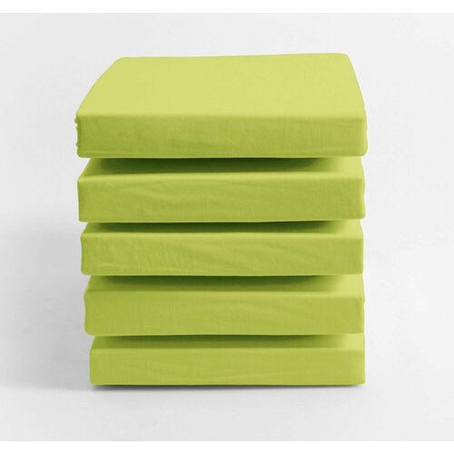 Простыня на резинке Сад Снов Салатовая, сатин, хлопок 90х200