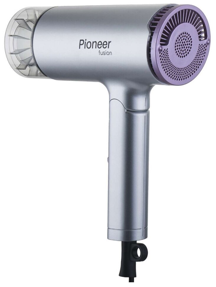Фен Pioneer HD-1400, серебристый/фиолетовый - фотография № 2
