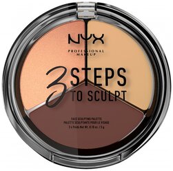 NYX professional makeup Палетка для скульптурирования 3 Steps to Sculpt Face Sculpting Palette, medium