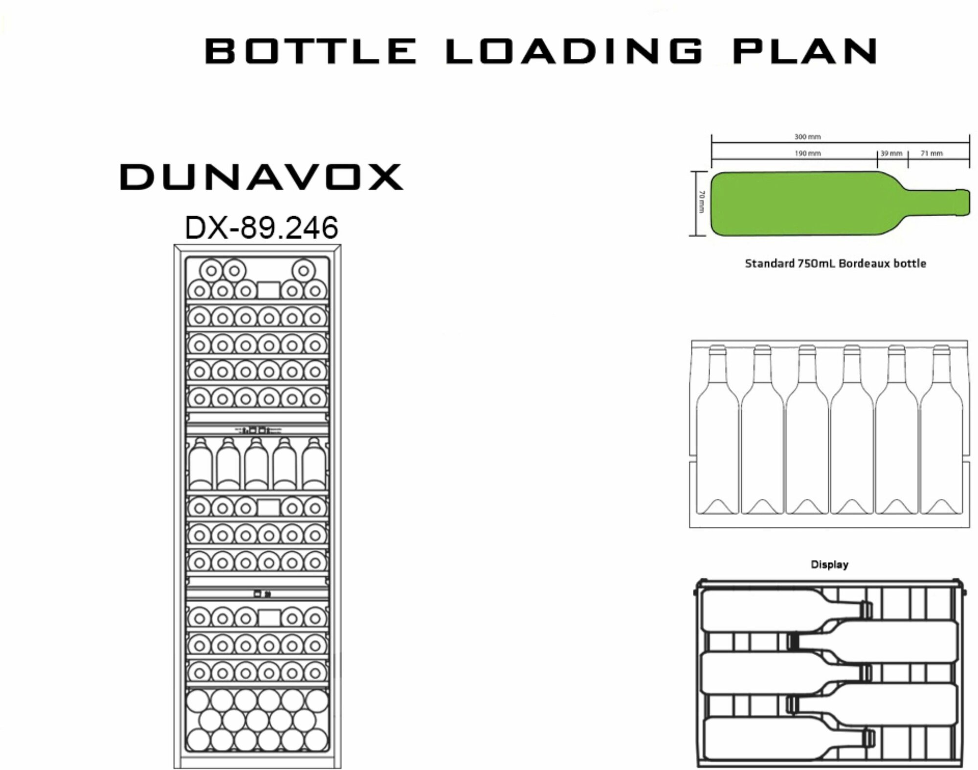 Встраиваемый винный шкаф 51-100 бутылок Dunavox - фото №9