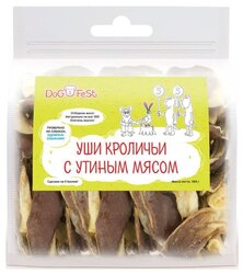 Лакомство для собак Dog Fest Уши кроличьи с утиным мясом