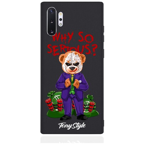 Черный силиконовый чехол Tony Style для Samsung Galaxy Note 10+ Tony Style Why so serious черный силиконовый чехол для xiaomi redmi note 10 pro tony style why so serious