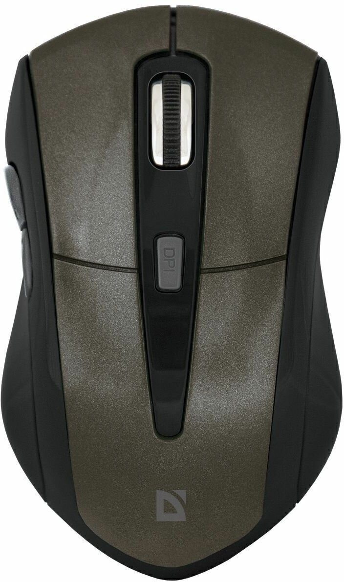Мышь Defender Accura MM-965, беспроводная, USB, коричневый и черный