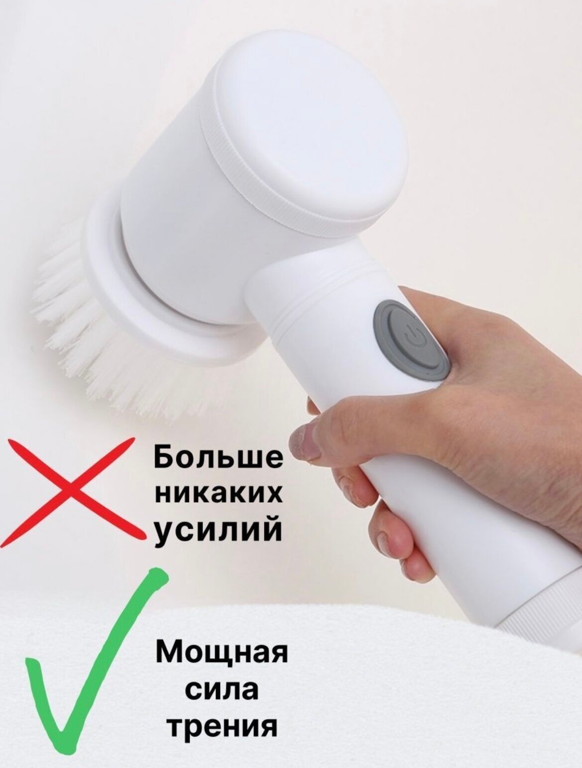 Электрическая щетка для уборки кухни и ванной+Авторский магнит AlexShoping на холодильник - фотография № 2