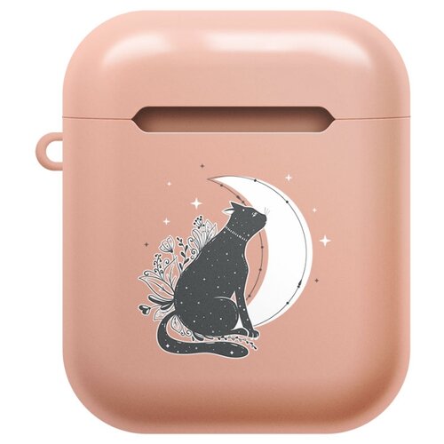 фото Чехол для airpods "moon cat", розовый uncle dad