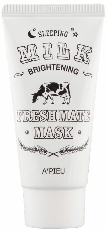 Ночная маска для лица A`PIEU FRESH MATE MASK выравнивающая тон кожи с молочными протеинами 50 мл