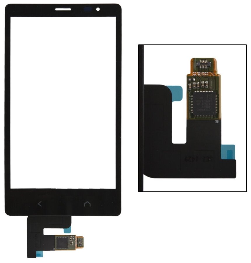 Сенсорное стекло (тачскрин) для Nokia X2 черный