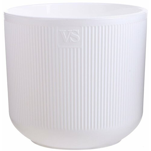 Кашпо VipSet 3.1л, d 17см, h16см белый с дренажной системой