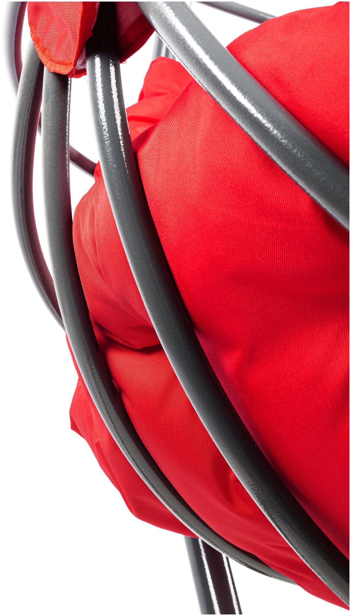 Подвесное кресло M-Group веер, разборный серый, красная подушка - фотография № 9