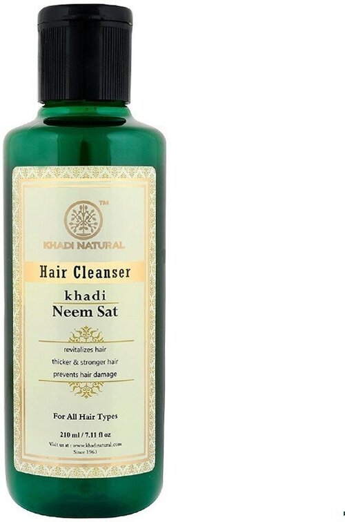 Шампунь для волос Ним Сат марки Кхади (Neem Sat shampoo Khadi), 210 мл