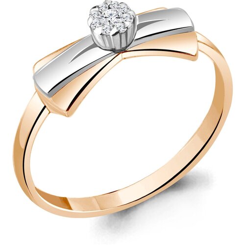 фото Золотое кольцо aquamarine 962894к с бриллиантом diamant-online