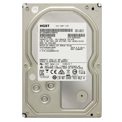 Жесткий диск Hitachi HUS724020ALA640 2Tb 7200 SATAIII 35 HDD 1184000₽