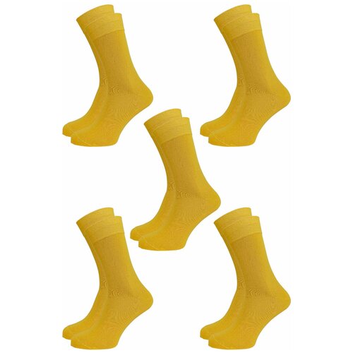 фото Мужские носки lorenzline, 5 пар, классические, размер 37/40, желтый