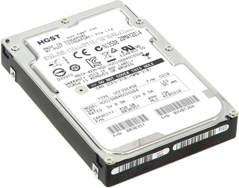 Жесткий диск HGST HUC156045CSS204 450Gb 15000 SAS 2,5" HDD