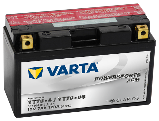 Аккумуляторная Батарея Powersports Agm [12V 7Ah 120A B00] Varta арт. 507901012