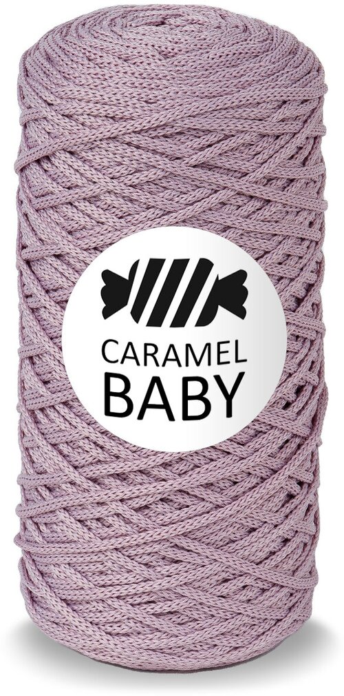 Шнур полиэфирный Caramel Baby 2мм, Цвет: Роуз, 200м/150г, шнур для вязания карамель бэби