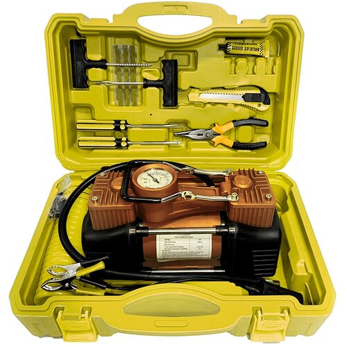 Компрессор Car Air Сompressor Kit 2 in 1 Yellow