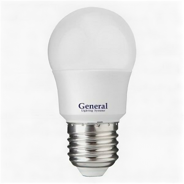 Светодиодная LED лампа General шар P45 E27 8W 4500K 4K 45x74 пластик/алюмин. 640100 (упаковка 12 штук)