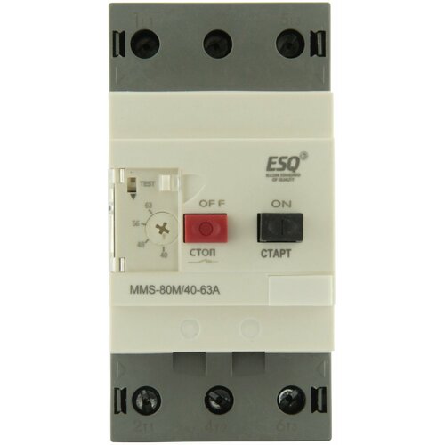 Автомат защиты двигателя ESQ MMS80M 0063 40-63А AC400 415V 15kA / Автоматический выключатель защиты двигателя