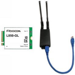 Комплект Модем M.2 Fibocom L850-GL cat.9 + Адаптер USB 3.0 Box для M.2 модемов