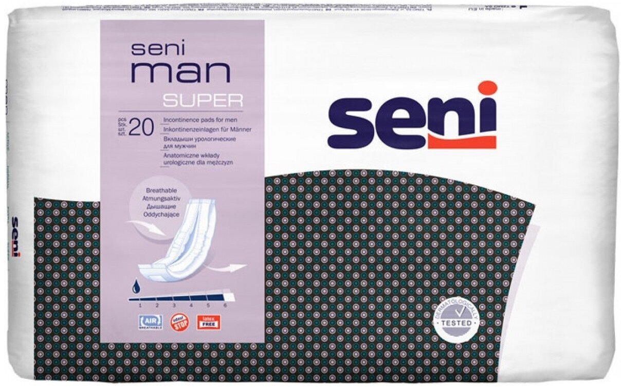 Урологические прокладки Seni Man, super, 10 шт. - фото №8