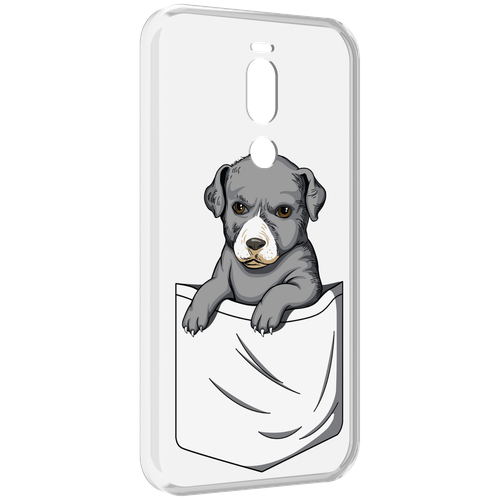Чехол MyPads собачка в кармане для Meizu X8 задняя-панель-накладка-бампер