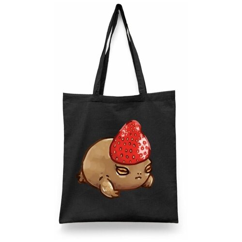 фото Сумка-шоппер унисекс каждому своё "лягушка/жаба/frog" белая