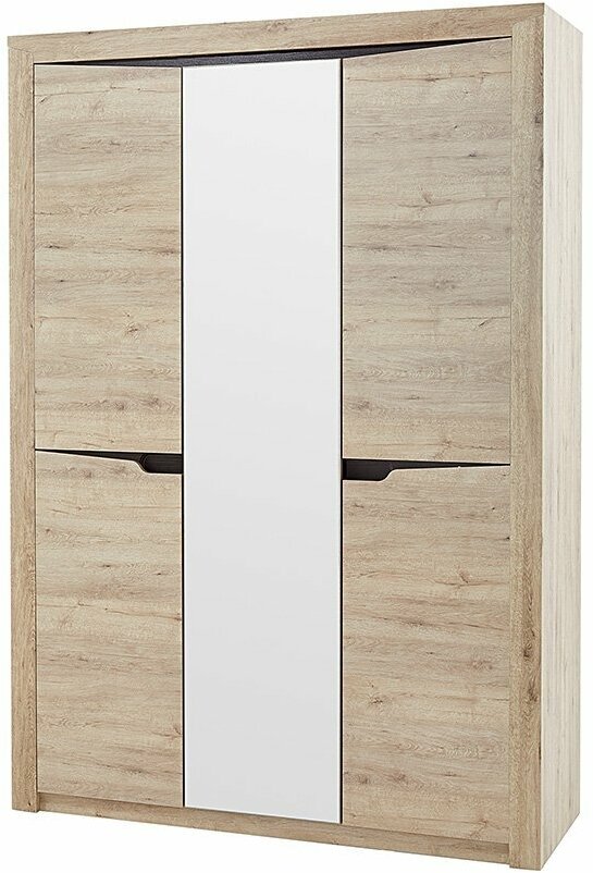 Шкаф 3-дверный Hoff Соренто, цвет дуб бонифаций , кофе структурный матовый