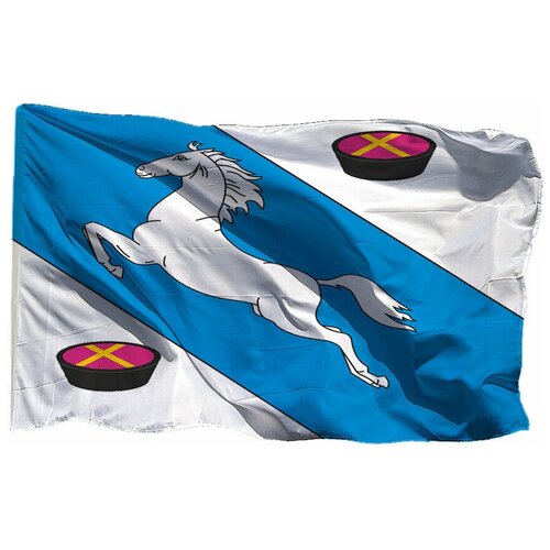 флаг михайловска на шёлке 90х135 см для ручного древка Флаг Белореченска на шёлке, 90х135 см - для ручного древка