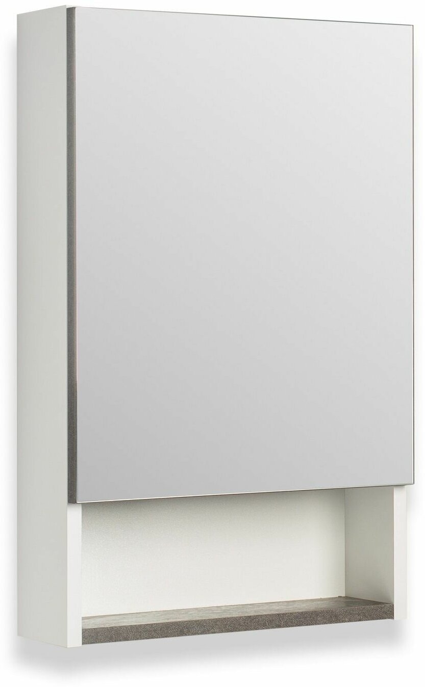 фото Зеркальный шкаф для ванной Runo Бари 50 /железный камень