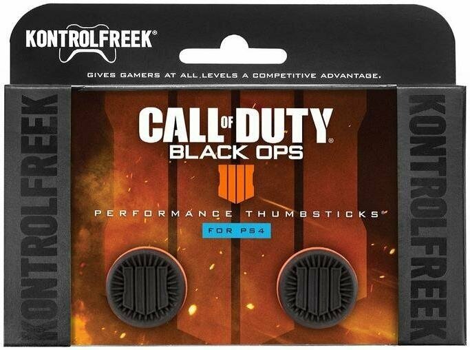 Накладки на стики для геймпада KontrolFreek CALL of DUTY Black Ops Performance Thumbsticks \ 28 (2 шт) Черный/Оранжевый (PS4)