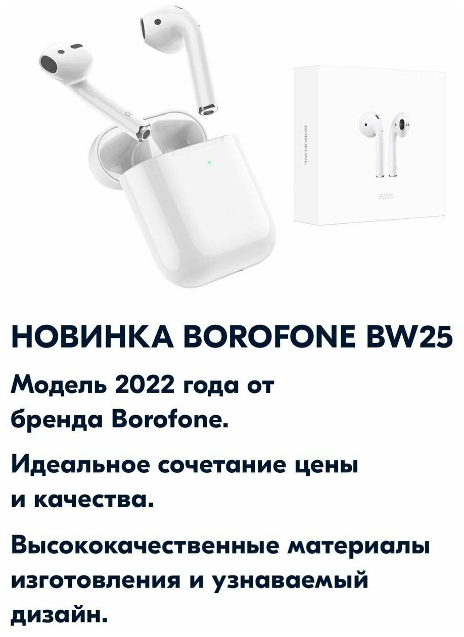 Наушники Borofone BW25 White 6974443385816 - фото №14