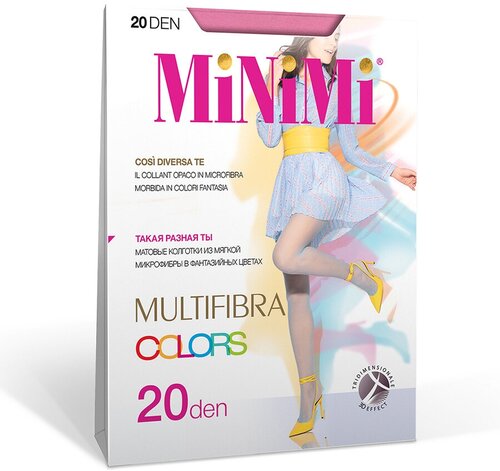 Колготки  MiNiMi Multifibra Colors, 20 den, размер 3, розовый