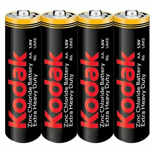 Батарейки солевые Kodak Extra Heavy Duty AA R6 1,5В 24шт батарейки kingever extra heavy duty тип d r20 2 штуки