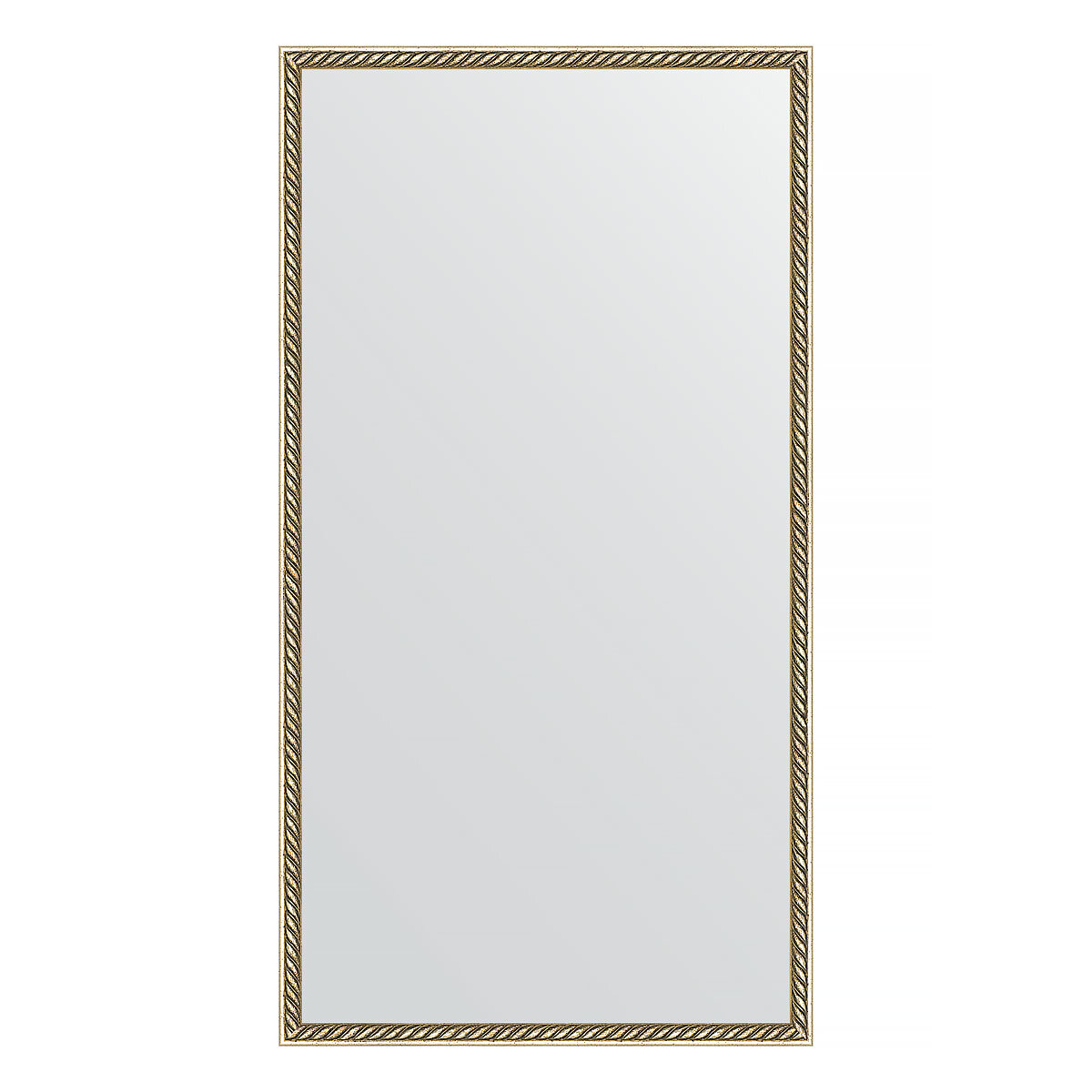 Evoform Зеркало настенное EVOFORM в багетной раме витая латунь, 58х108 см, BY 0737