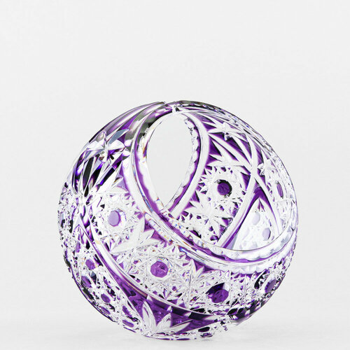 Корзинка для сервировки Бахметьевская артель, высота 19 см, хрусталь